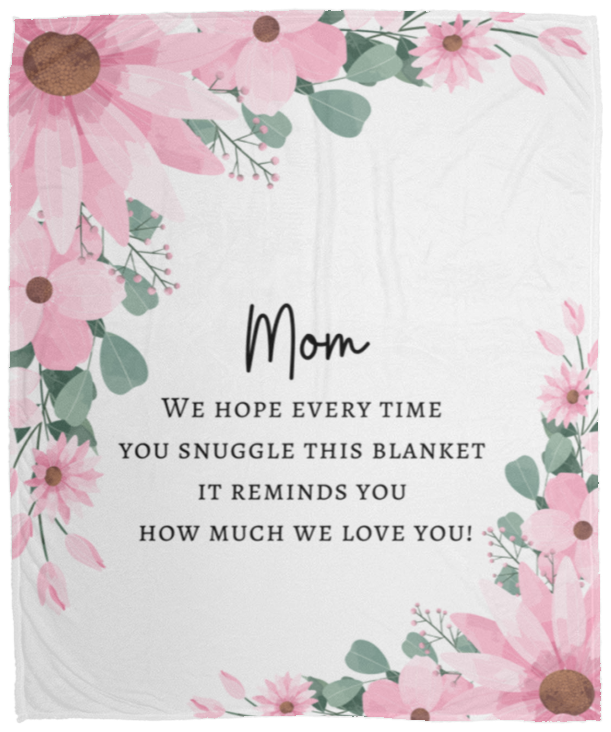 MOM FLOWER BLANKET | MOTHERS DAY CHRISTMAS GIFT