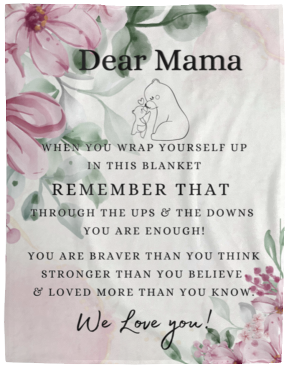 MOM LOVE BLANKET | MOTHERS DAY CHRISTMAS GIFT | MAMA BEAR