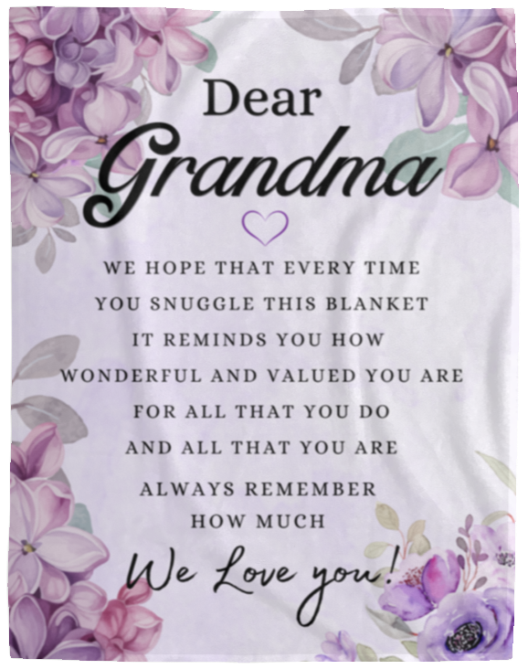 GRANDMA FLOWER BLANKET | CHRISTMAS GIFT | LILAC BRIGHT