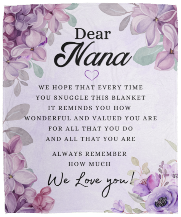 NANA FLOWER BLANKET | CHRISTMAS GIFT | LILAC BRIGHT