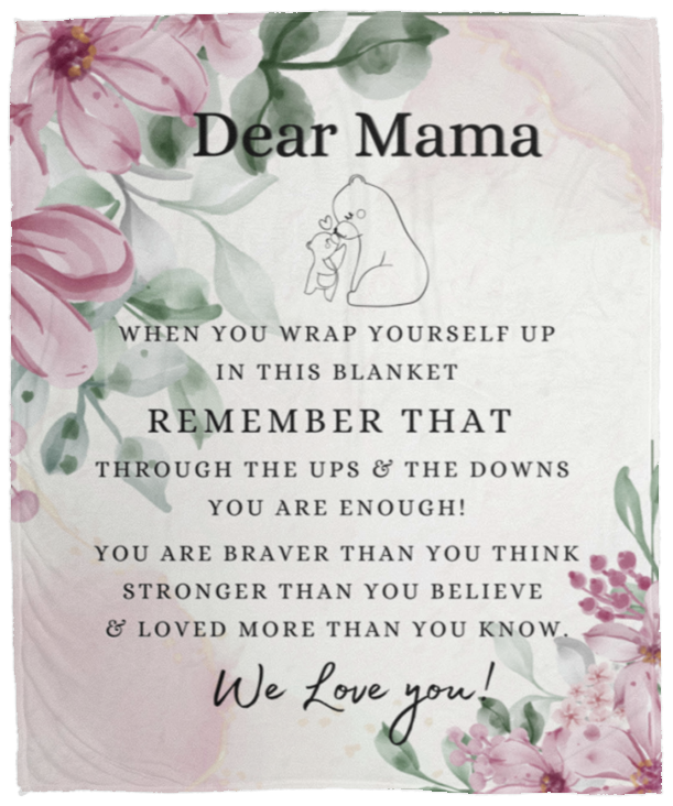 MOM LOVE BLANKET | MOTHERS DAY CHRISTMAS GIFT | MAMA BEAR