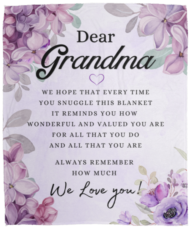 GRANDMA FLOWER BLANKET | CHRISTMAS GIFT | LILAC BRIGHT