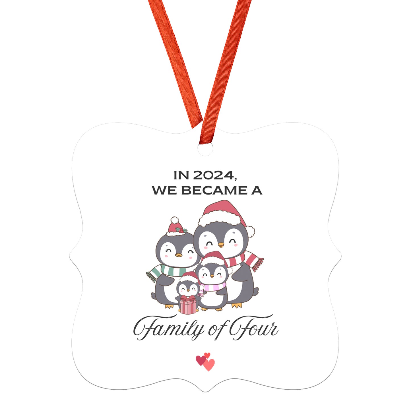 FAMILY OF FOUR PENGUIN ORNAMENT