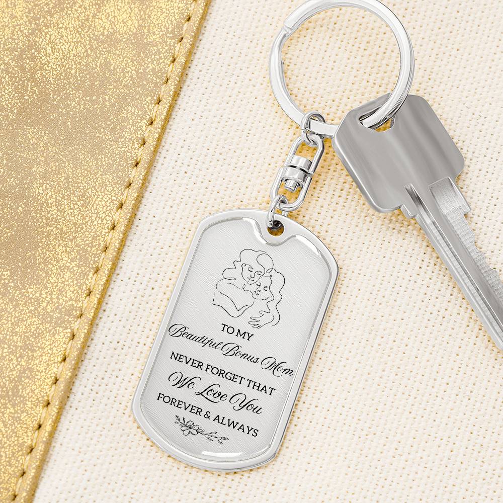 TO MY BEAUTIFUL BONUS MOM KEYCHAIN | BONUS MOM | STEP MOM GIFT