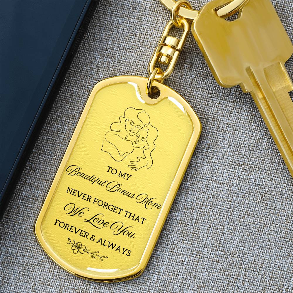 TO MY BEAUTIFUL BONUS MOM KEYCHAIN | BONUS MOM | STEP MOM GIFT