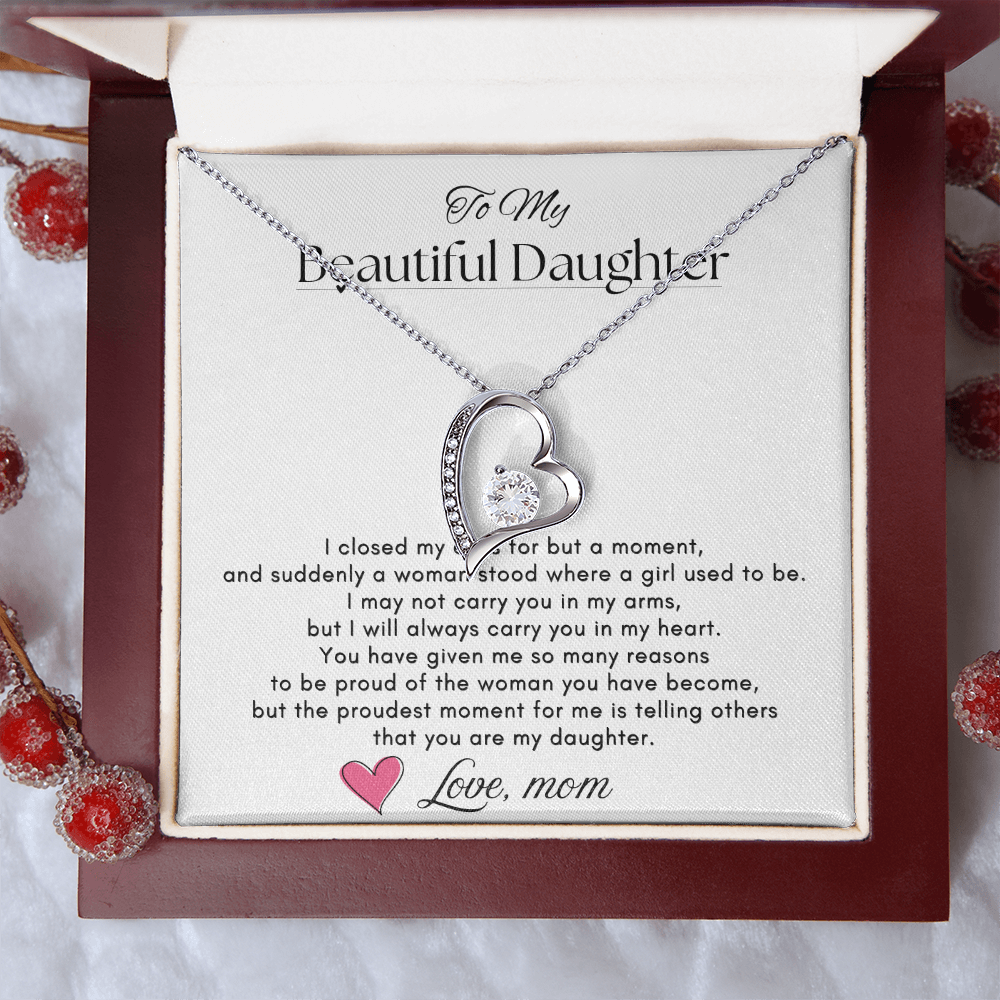 BEAUTIFUL DAUGHTER PROUDEST MOMENT NECKLACE | DAUGHTER GIFT