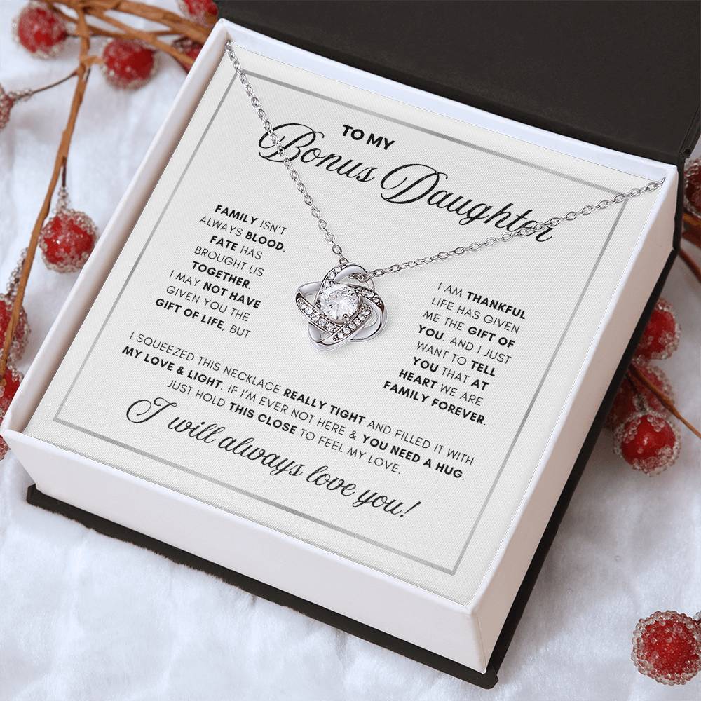 LOVE KNOT NECKLACE BEAUTIFUL BONUS DAUGHTER NECKLACE | WHITE CARD | DAUGHTER GIFT