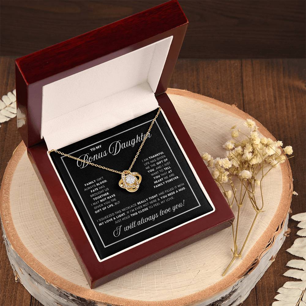 LOVE KNOT NECKLACE BEAUTIFUL BONUS DAUGHTER NECKLACE | MIDNIGHT CARD | DAUGHTER GIFT
