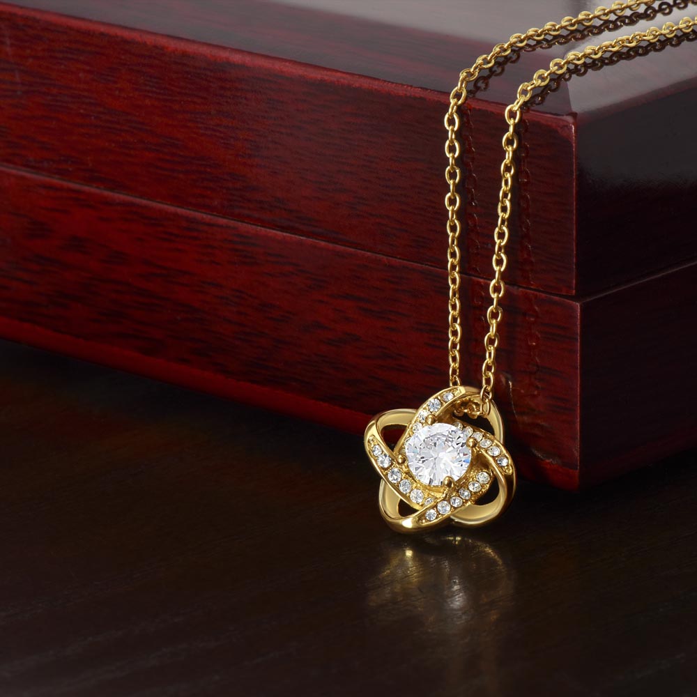 LOVE KNOT NECKLACE BEAUTIFUL BONUS DAUGHTER NECKLACE | MIDNIGHT CARD | DAUGHTER GIFT