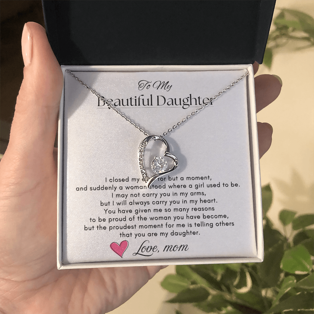 BEAUTIFUL DAUGHTER PROUDEST MOMENT NECKLACE | DAUGHTER GIFT