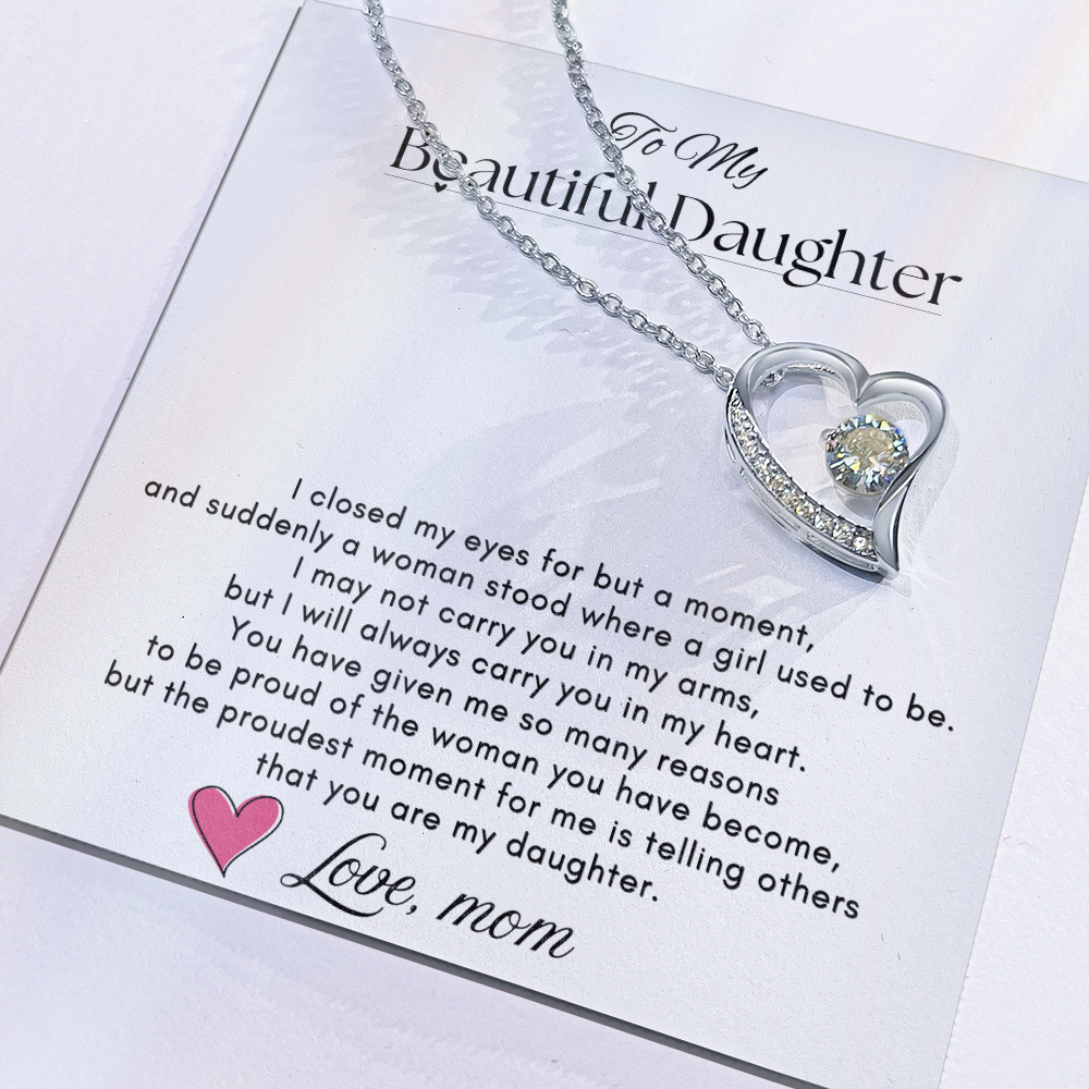 BEAUTIFUL DAUGHTER PROUDEST MOMENT NECKLACE | DAUGHTER GIFT