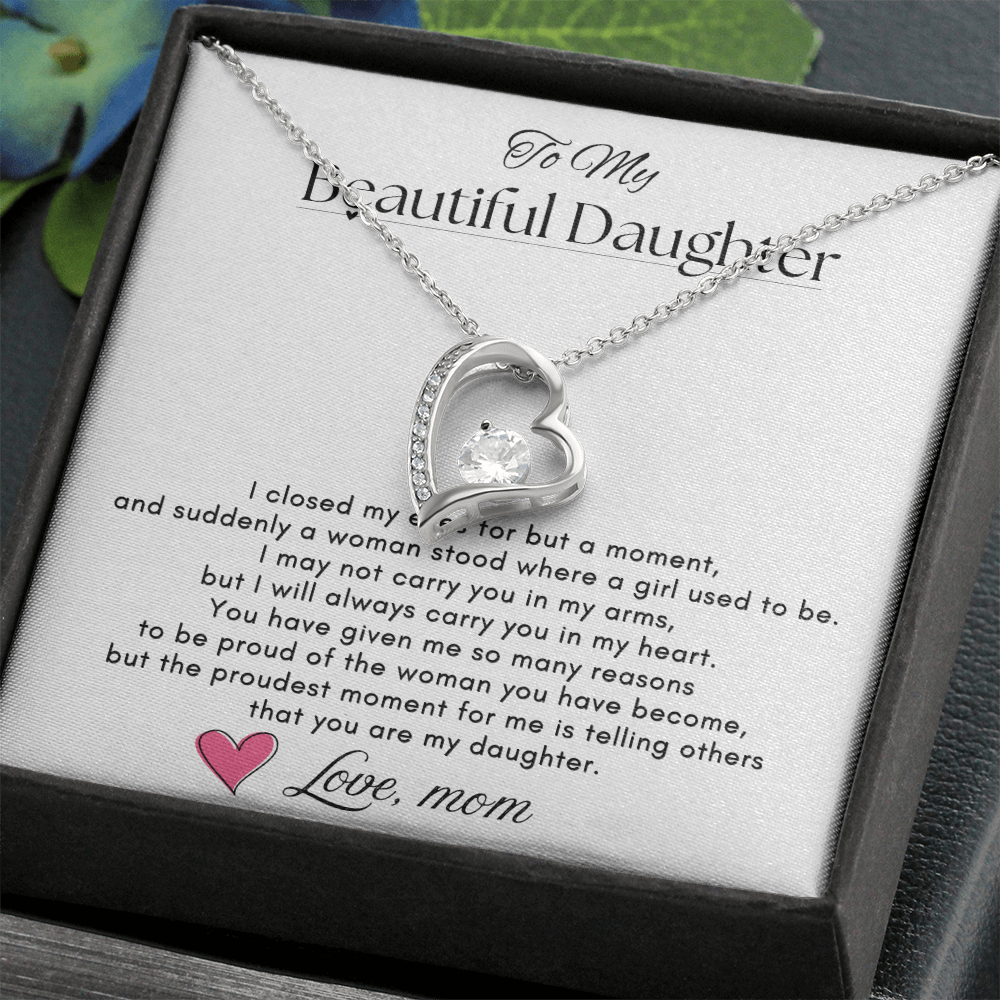 BEAUTIFUL DAUGHTER PROUDEST MOMENT NECKLACE | DAUGHTER GIFT