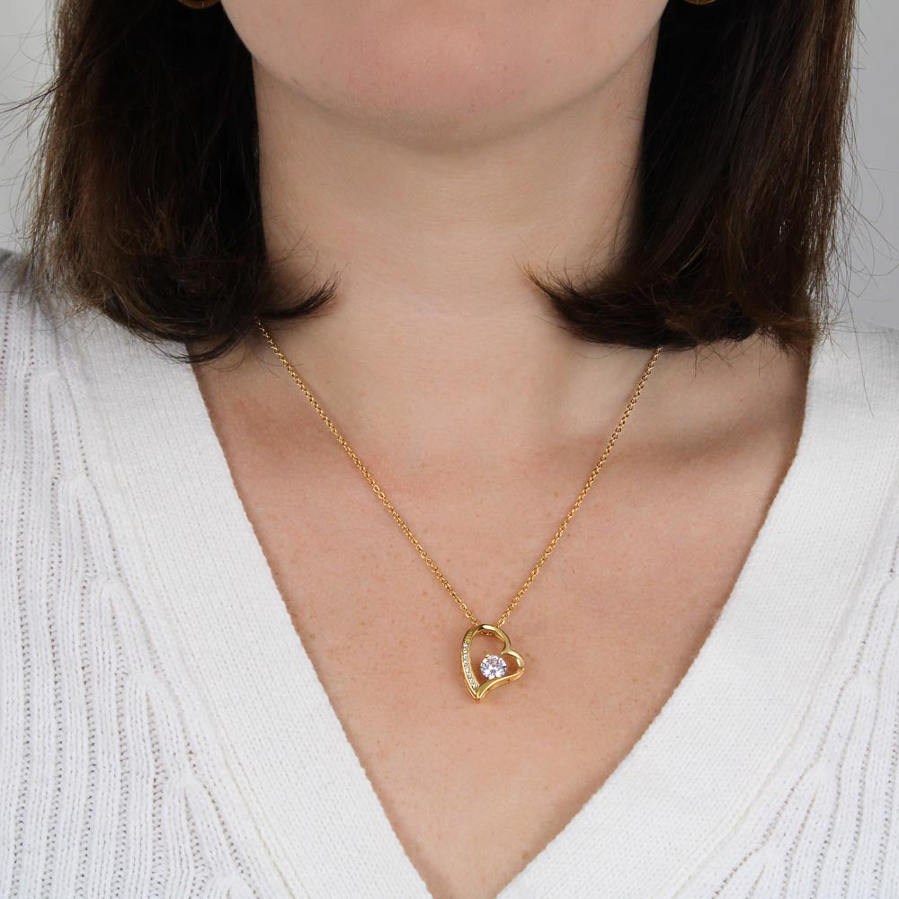 FOREVER LOVE BEAUTIFUL DAUGHTER NECKLACE | WHITE CARD | DAUGHTER GIFT