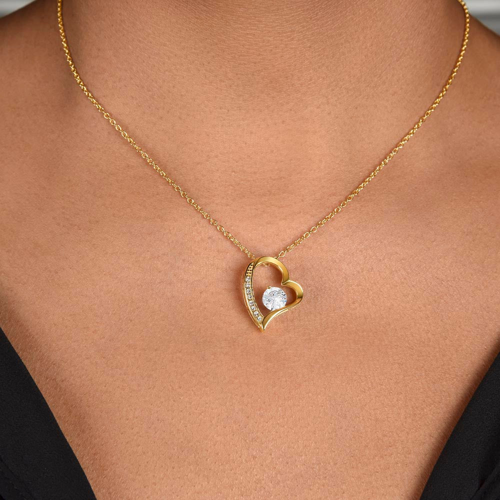 FOREVER LOVE BEAUTIFUL DAUGHTER NECKLACE | ROSE CARD | DAUGHTER GIFT