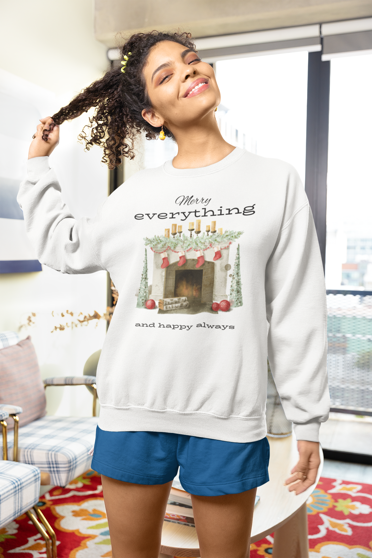 MERRY EVERYTHING WOMANS CHRISTMAS SWEATSHIRT | CHRISTMAS GIFT