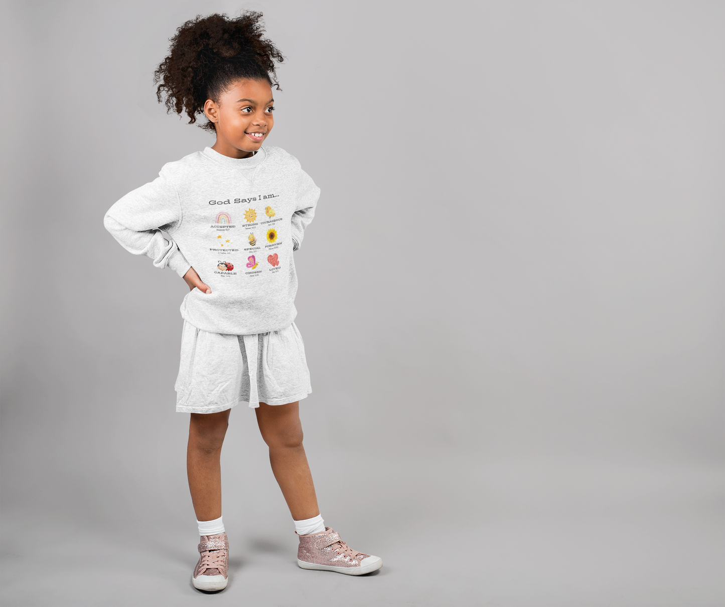 GOD SAYS I AM FLOWER TODDLER T-SHIRT | DAUGHTER GIFT