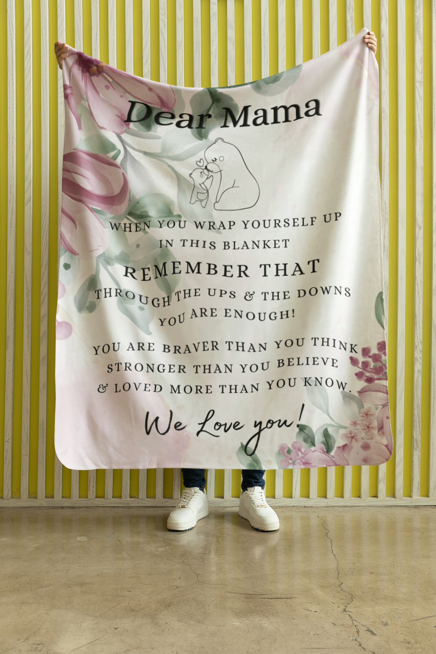 MOM LOVE BLANKET | MOTHERS DAY CHRISTMAS GIFT | MAMA BEAR