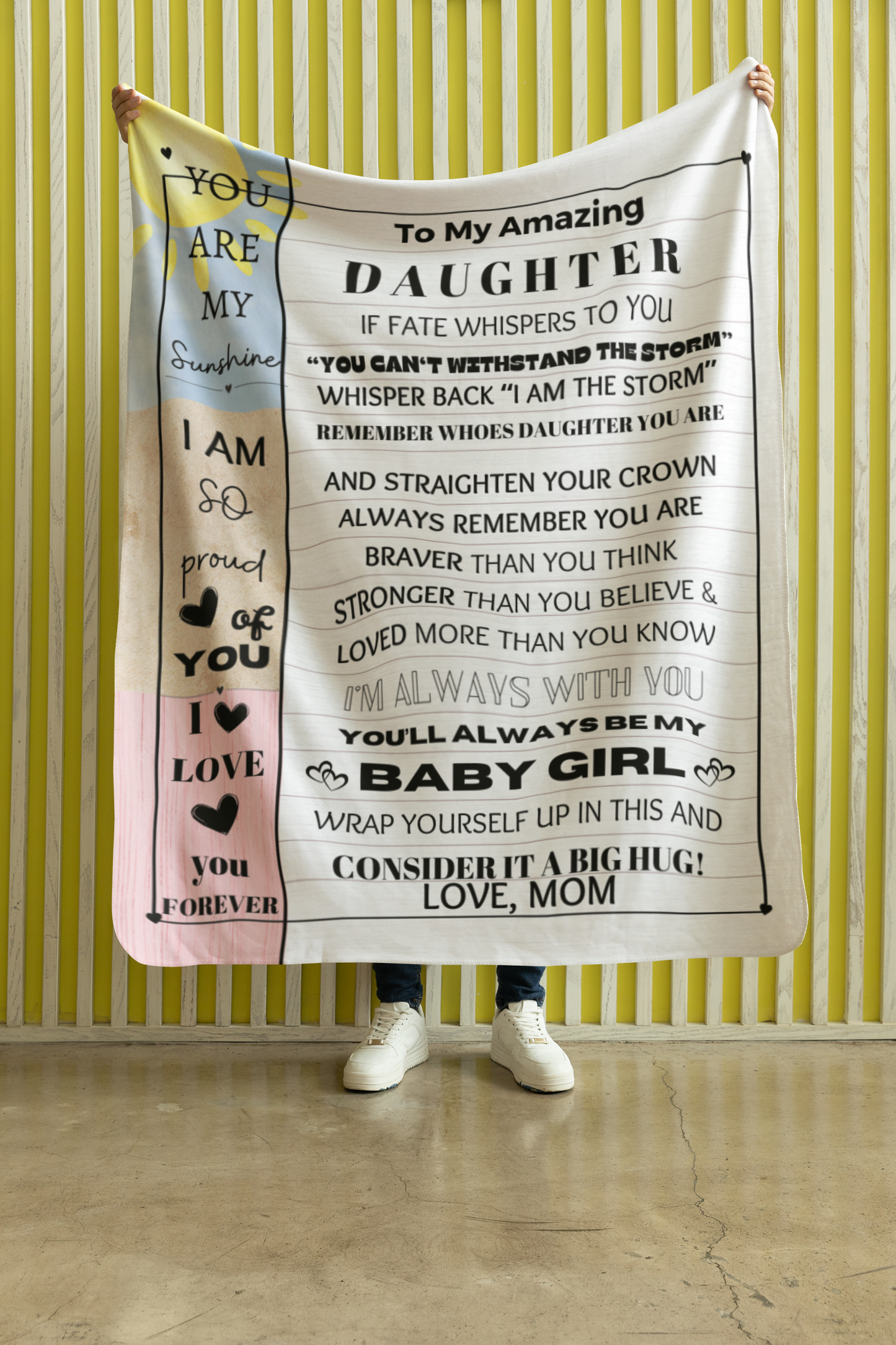 DAUGHTER BLANKET | GIRLS GIFT | MY SUNSHINE