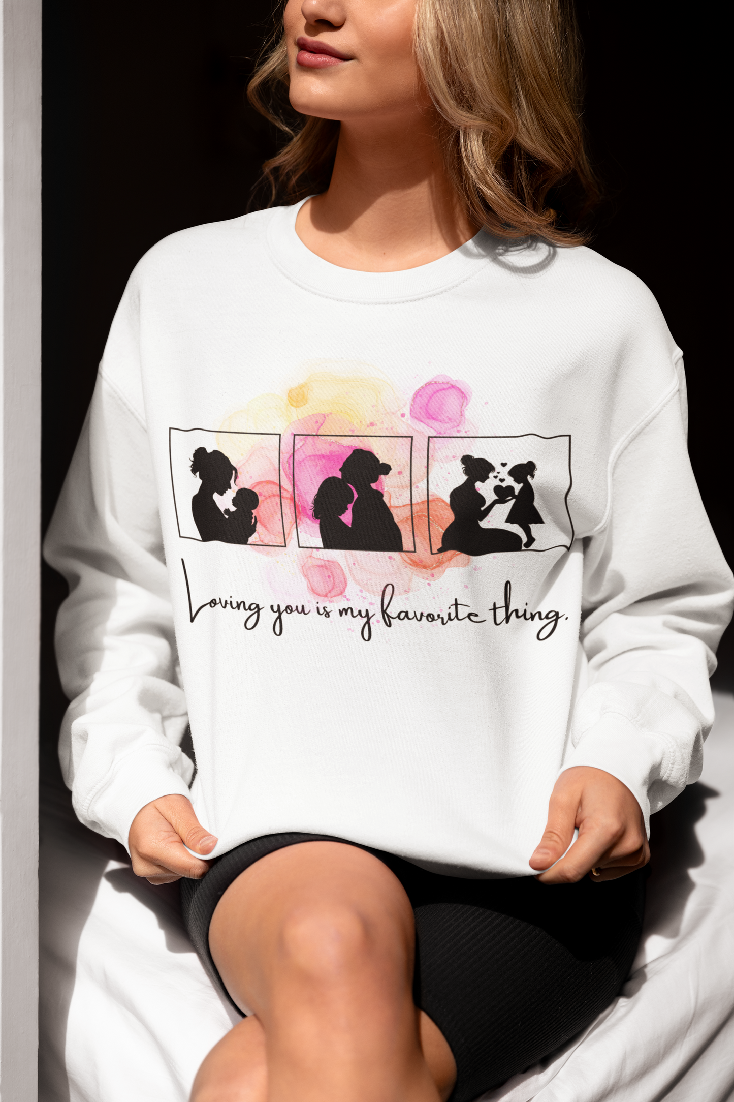LOVING YOU MOTHER-DAUGHTER WOMANS SWEATSHIRT | Options A & B