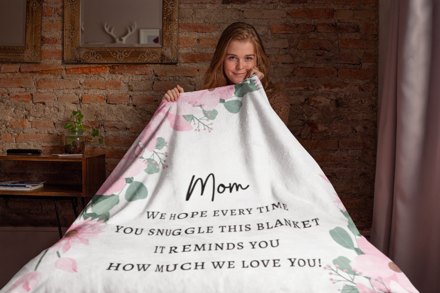 MOM FLOWER BLANKET | MOTHERS DAY CHRISTMAS GIFT