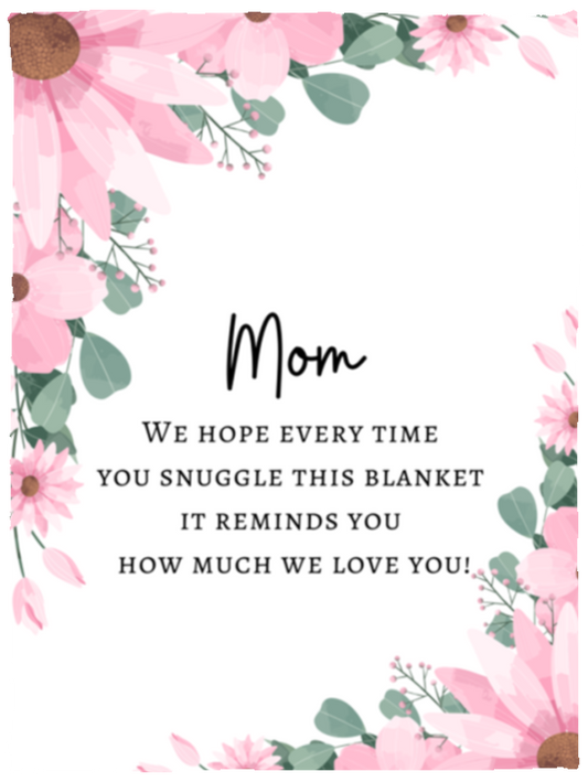 MOM FLOWER BLANKET | MOTHERS DAY CHRISTMAS GIFT