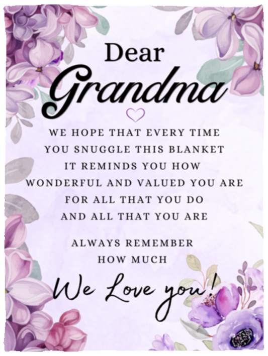 GRANDMA FLOWER BLANKET | CHRISTMAS GIFT | LILAC BRIGHT