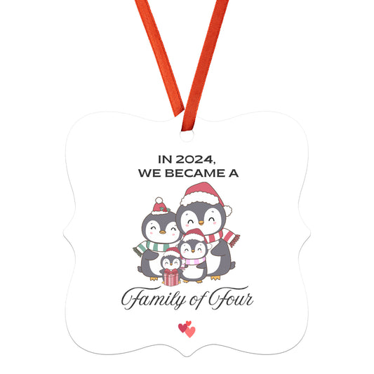 FAMILY OF FOUR PENGUIN ORNAMENT