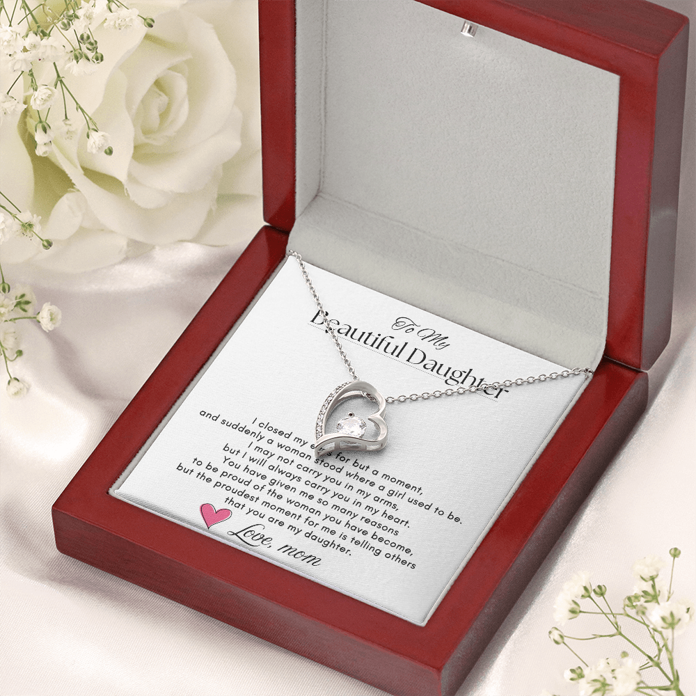 BEAUTIFUL DAUGHTER PROUDEST MOMENT NECKLACE | DAUGHTER GIFT