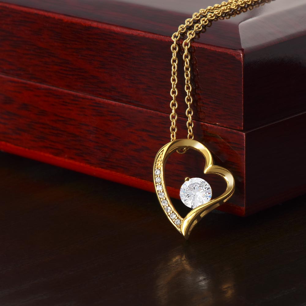 FOREVER LOVE BEAUTIFUL DAUGHTER NECKLACE | ROSE CARD | DAUGHTER GIFT