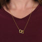 INTERLOCKING HEARTS GRANDDAUGHTER NECKLACE | WHITE CARD | GRANDDAUGHTER GIFT