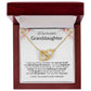 INTERLOCKING HEARTS GRANDDAUGHTER NECKLACE | WHITE CARD | GRANDDAUGHTER GIFT