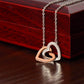 INTERLOCKING HEARTS GRANDDAUGHTER NECKLACE | WHITE CARD | GRANDDAUGHTER GIFT