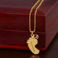TINY BABY FOOTPRINT NECKLACE | NEW MOTHER GIFT | CUSTOMIZABLE GIFT