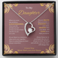 FOREVER LOVE BEAUTIFUL DAUGHTER NECKLACE | ROSE CARD | DAUGHTER GIFT