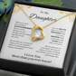 FOREVER LOVE BEAUTIFUL DAUGHTER NECKLACE | WHITE CARD | DAUGHTER GIFT
